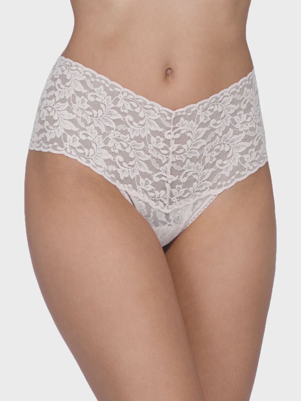 Retro Lace Thong | White O/S