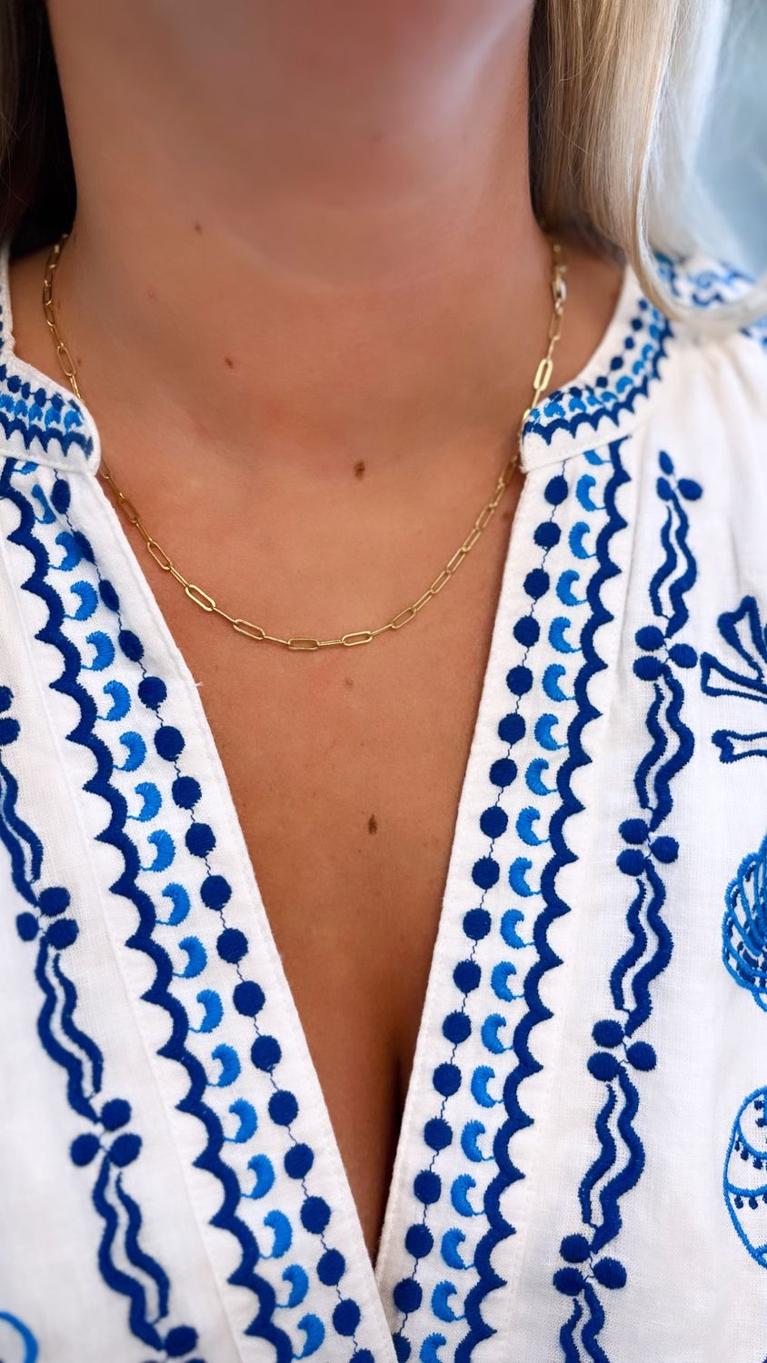 Gold Filled Small Chain Necklace (PS1)
