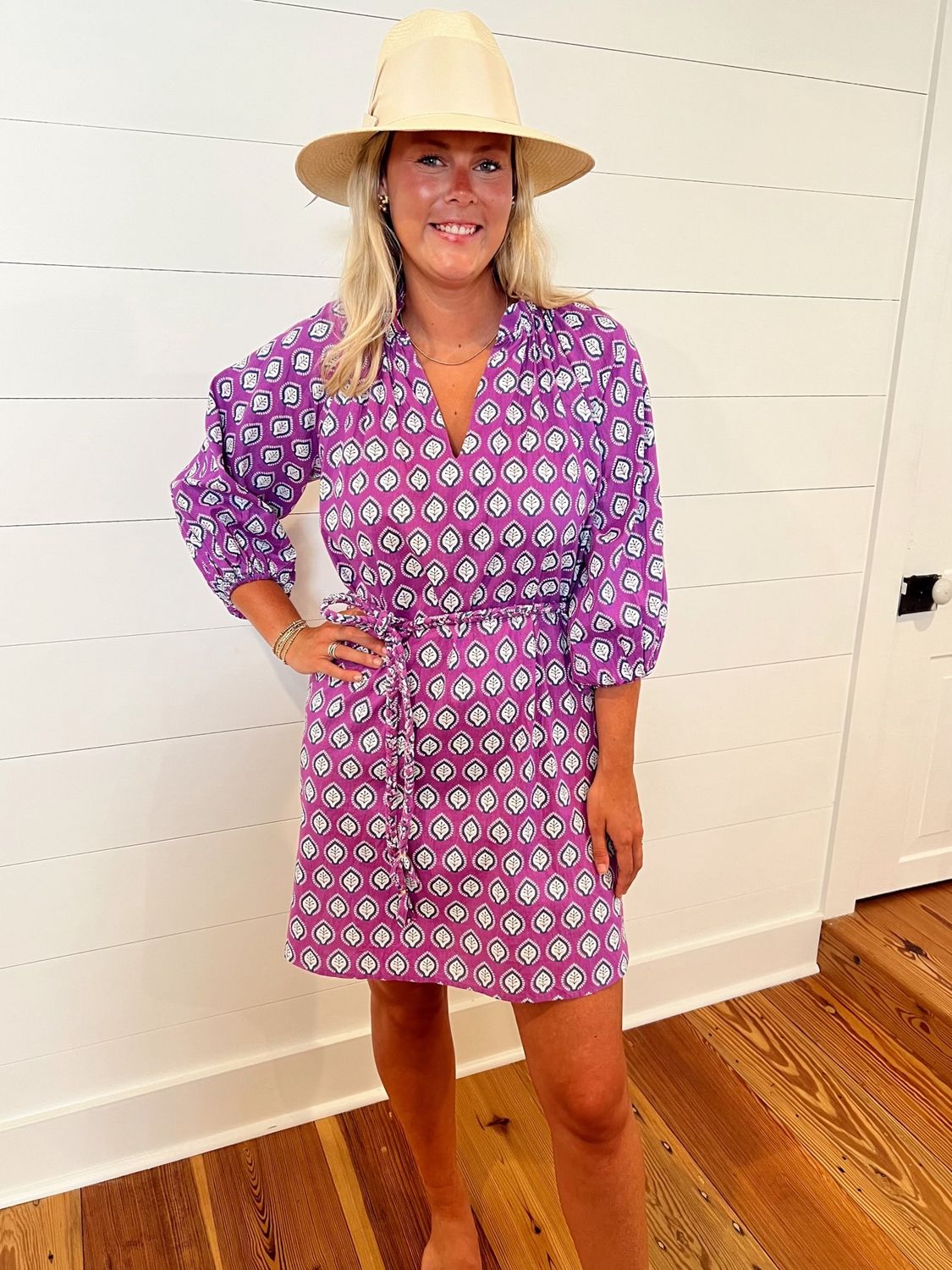 Pippi Dress Leaf Lavender, Size: One Size