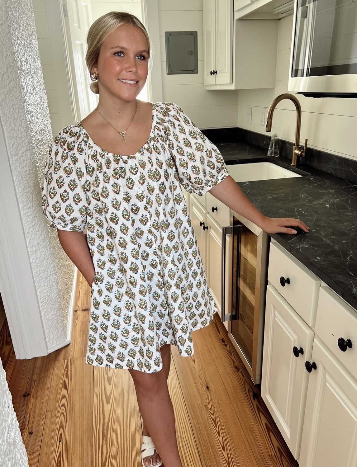 Day Dress Buta Sprigs
