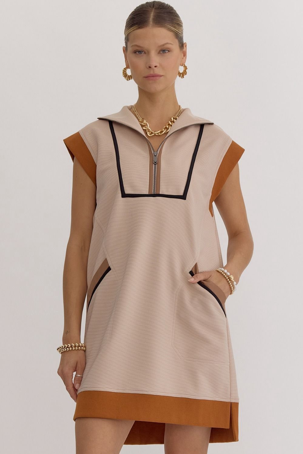 Textured Mini Dress