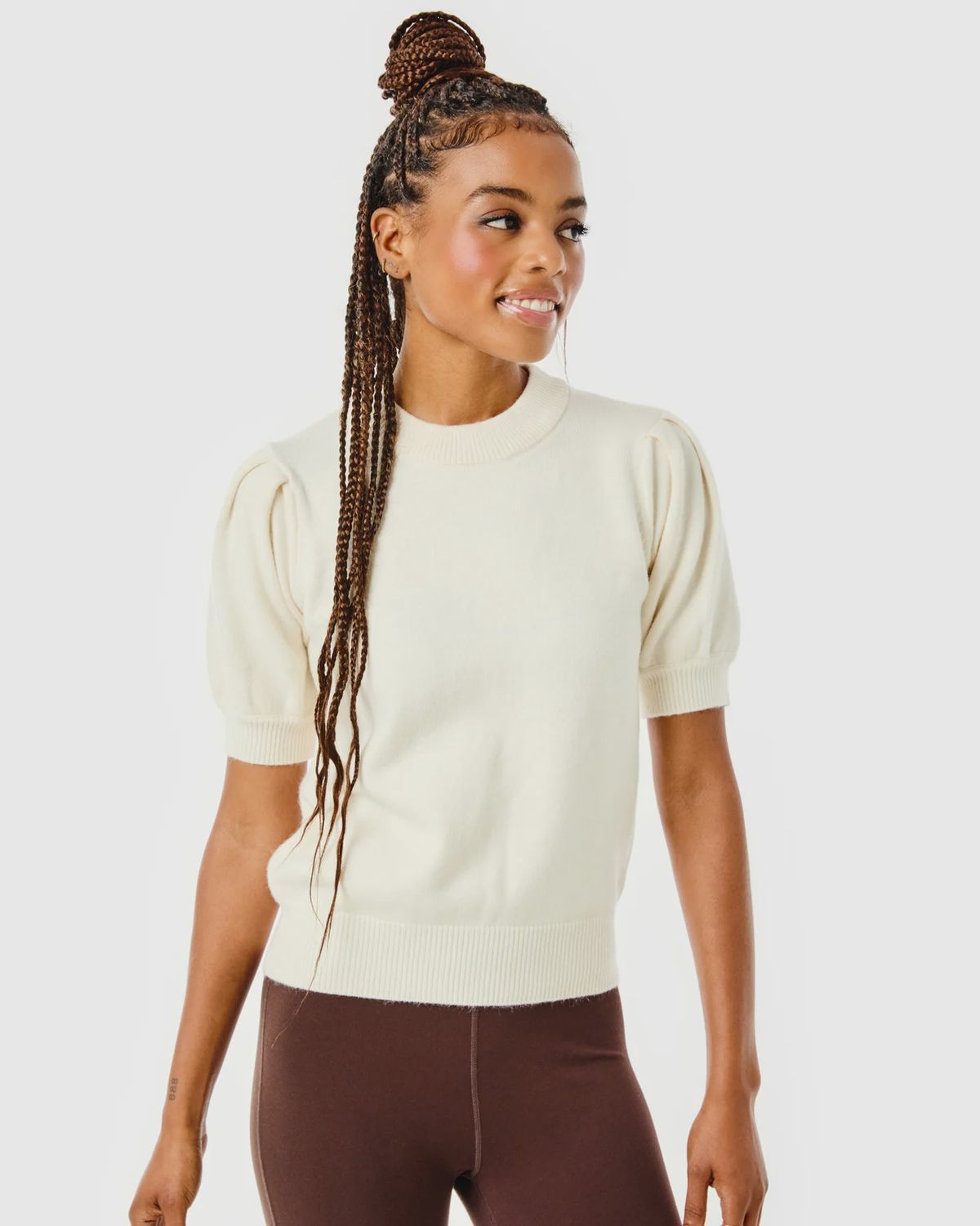 Locust Active Sweater Cream, Size: XS