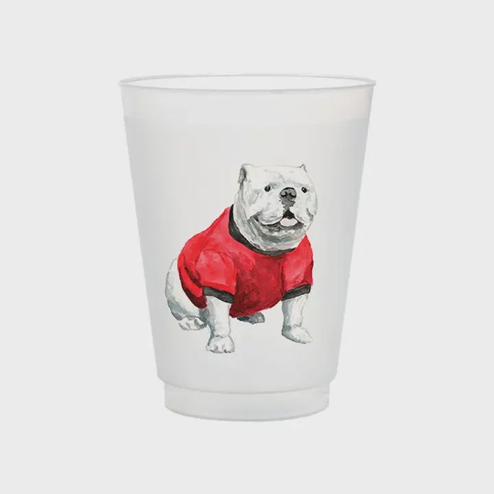 Bulldog Frosted Cups | Set of 6