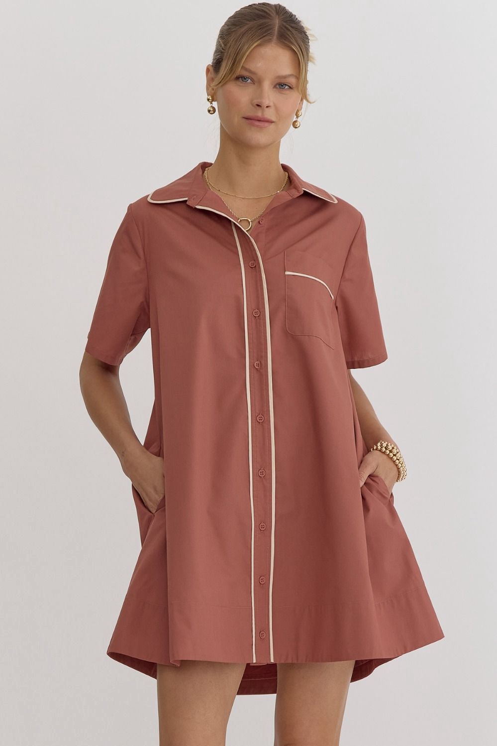 Collared Mini Dress