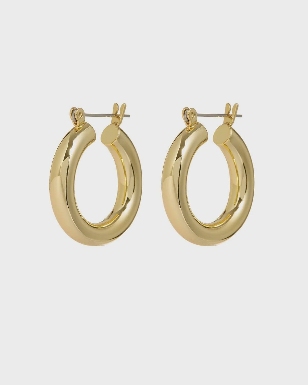 Baby Amalfi Tube Hoops, Colour: Gold