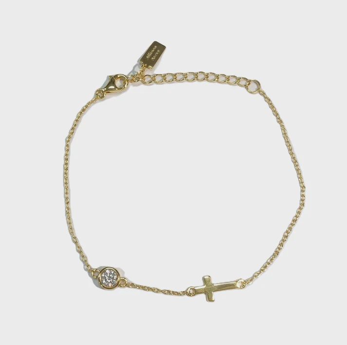 Diamond Cross Bracelet