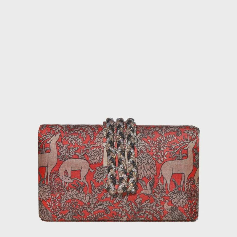 Bambi Braided Fringe Clutch