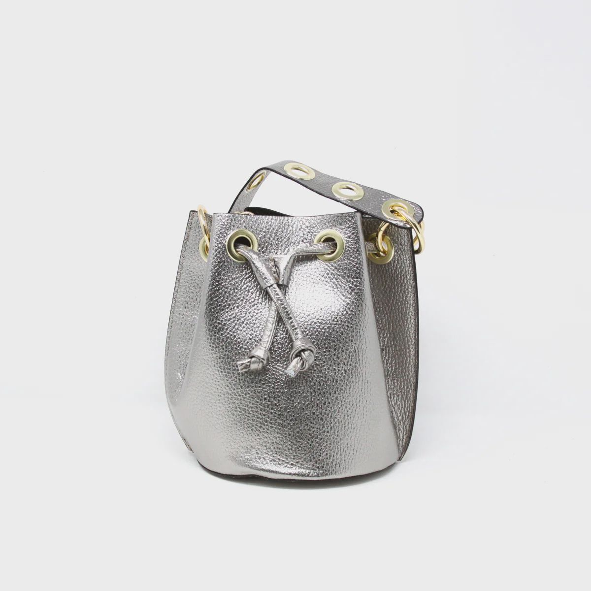 Small Leather Bucket Bag