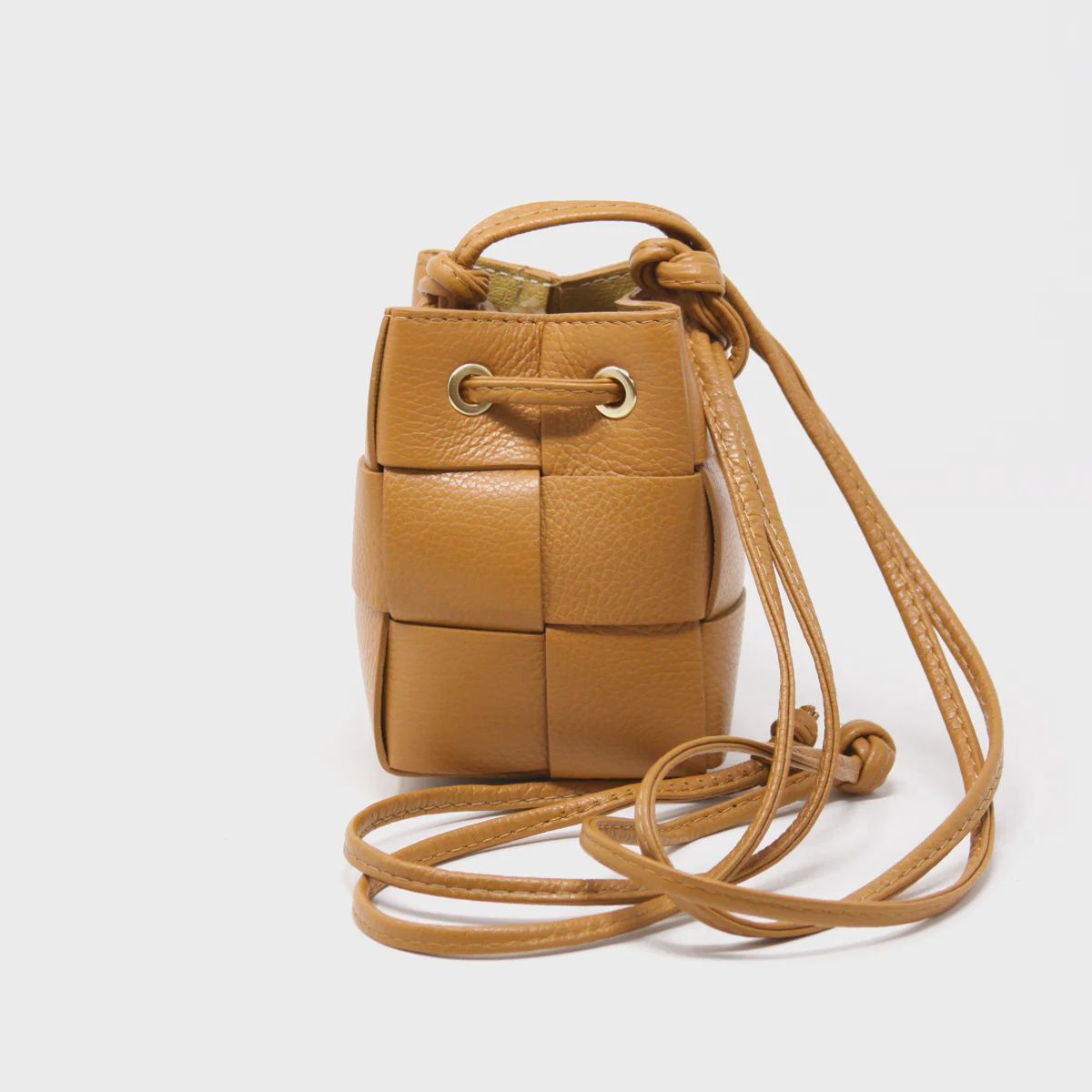 Leather Handbag, Colour: Camel