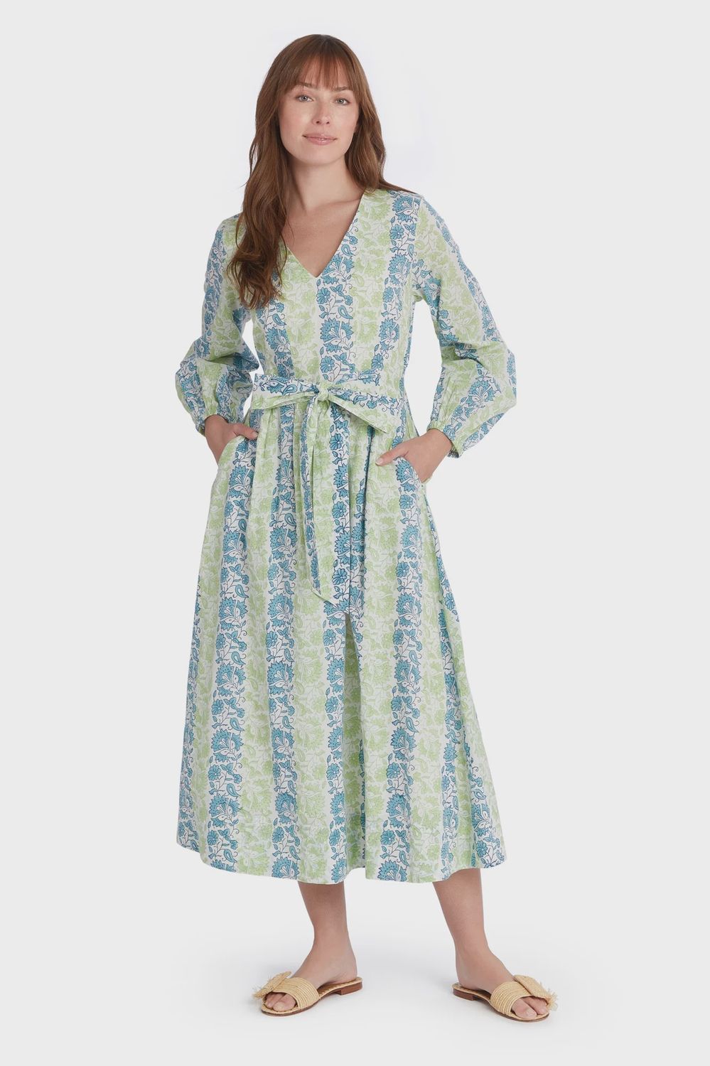 Adler Dress in Ornamental Stripe