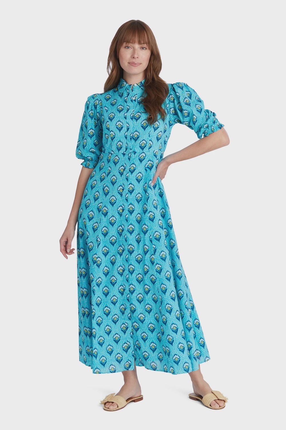 Rosie Shirtdress in Dotted Floral, Size: XS