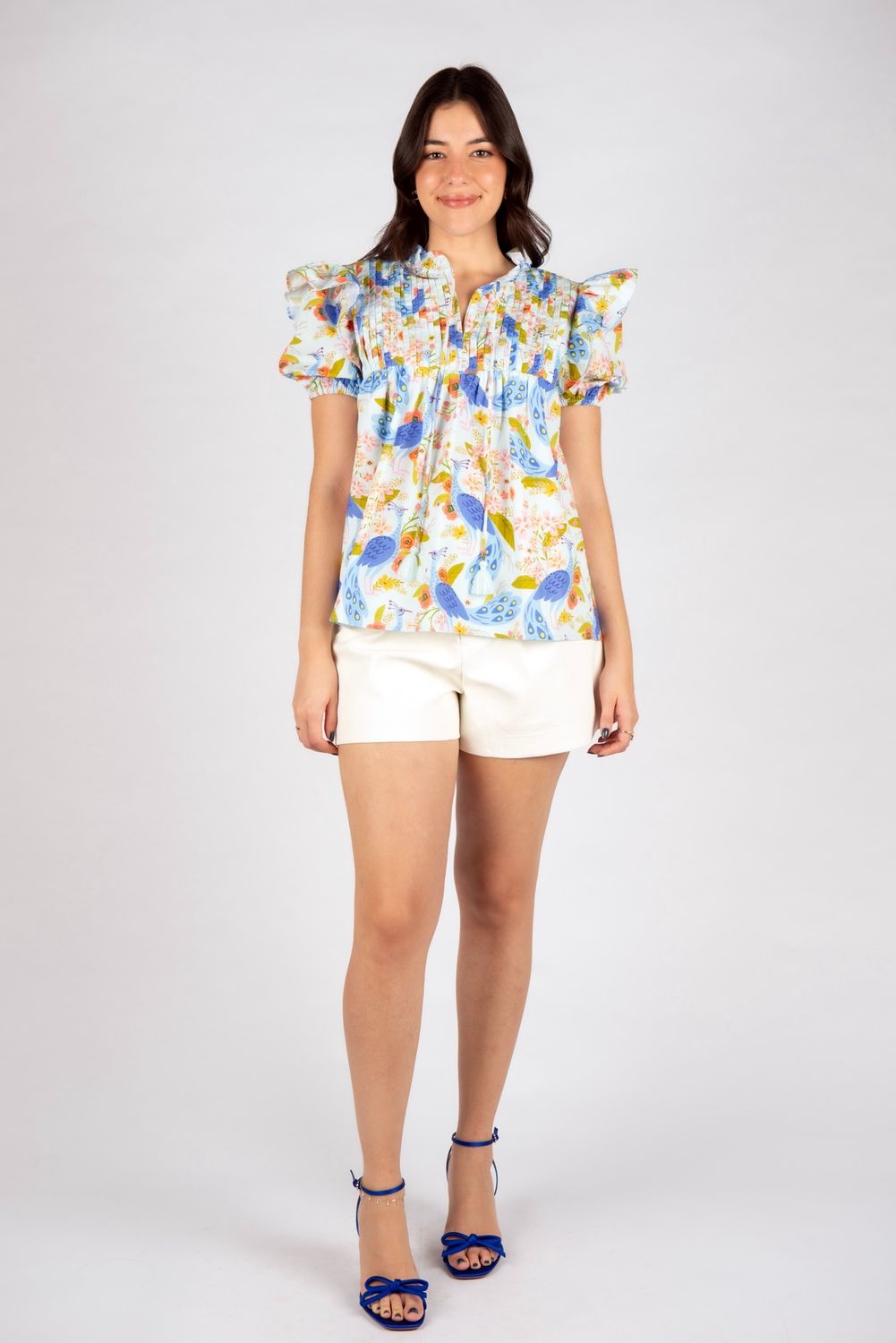 Nora Top in Garden Peacock