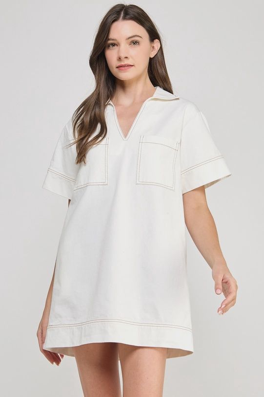 Denim Mini Dress, Size: Small