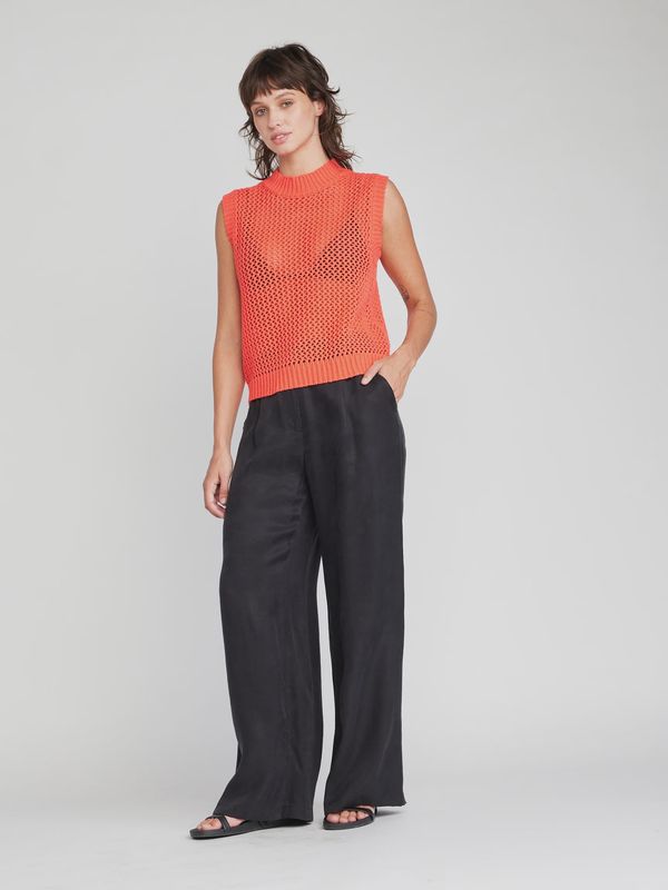 Dade Crop Sweater in Coral