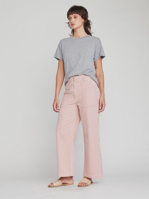 Aria Pant in Red Stripes