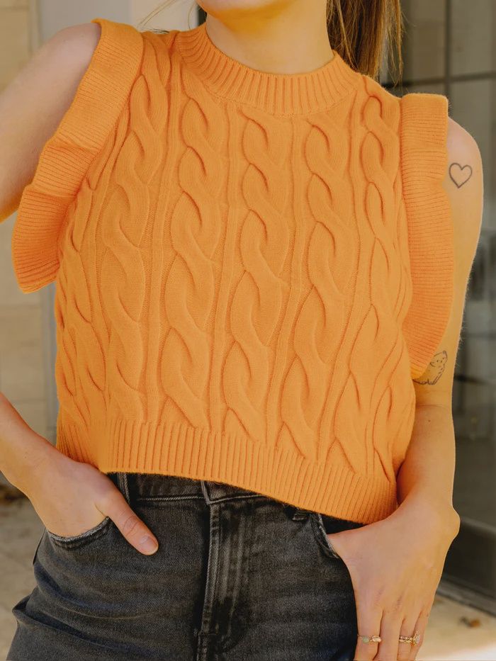 Miranda Vest in Orange, Size: XS