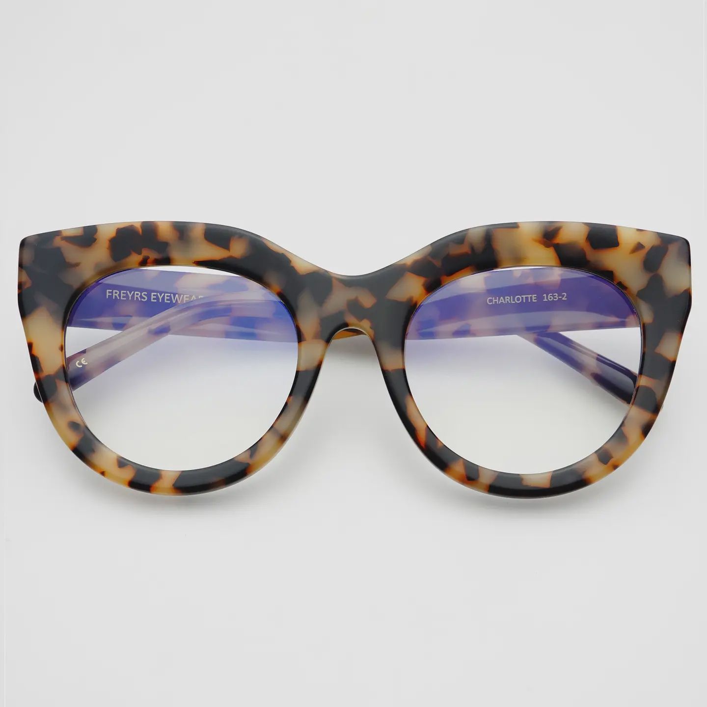 Charlotte Blue Light Readers, Colour: Milky Tortoise, Power: +1.5