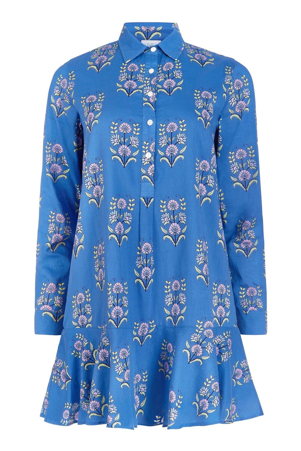 Polly Dress in Cornflower Mughal, Size: XS