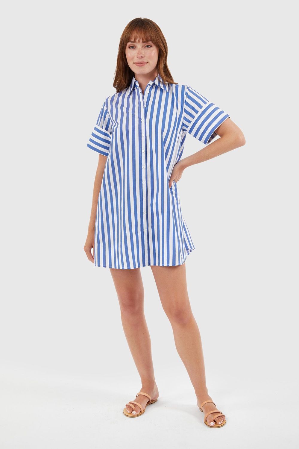 Dock Dress in Blue Stripes, Size: XS