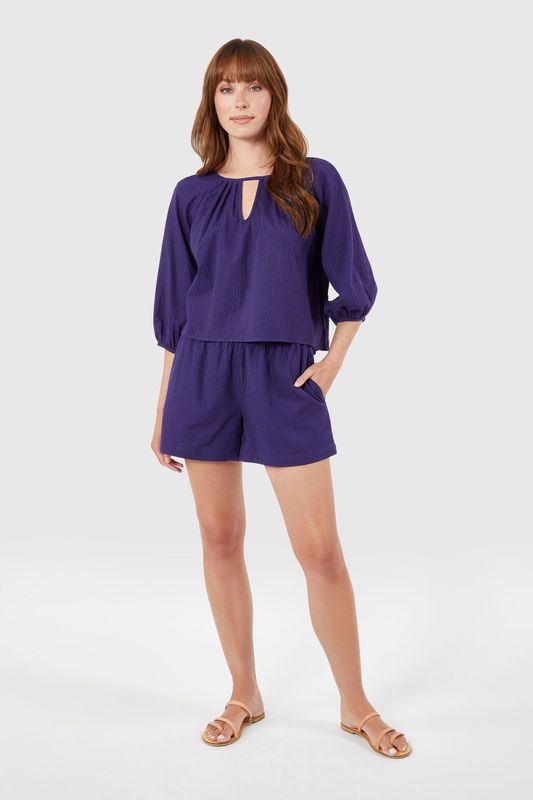 Travel Top in Navy