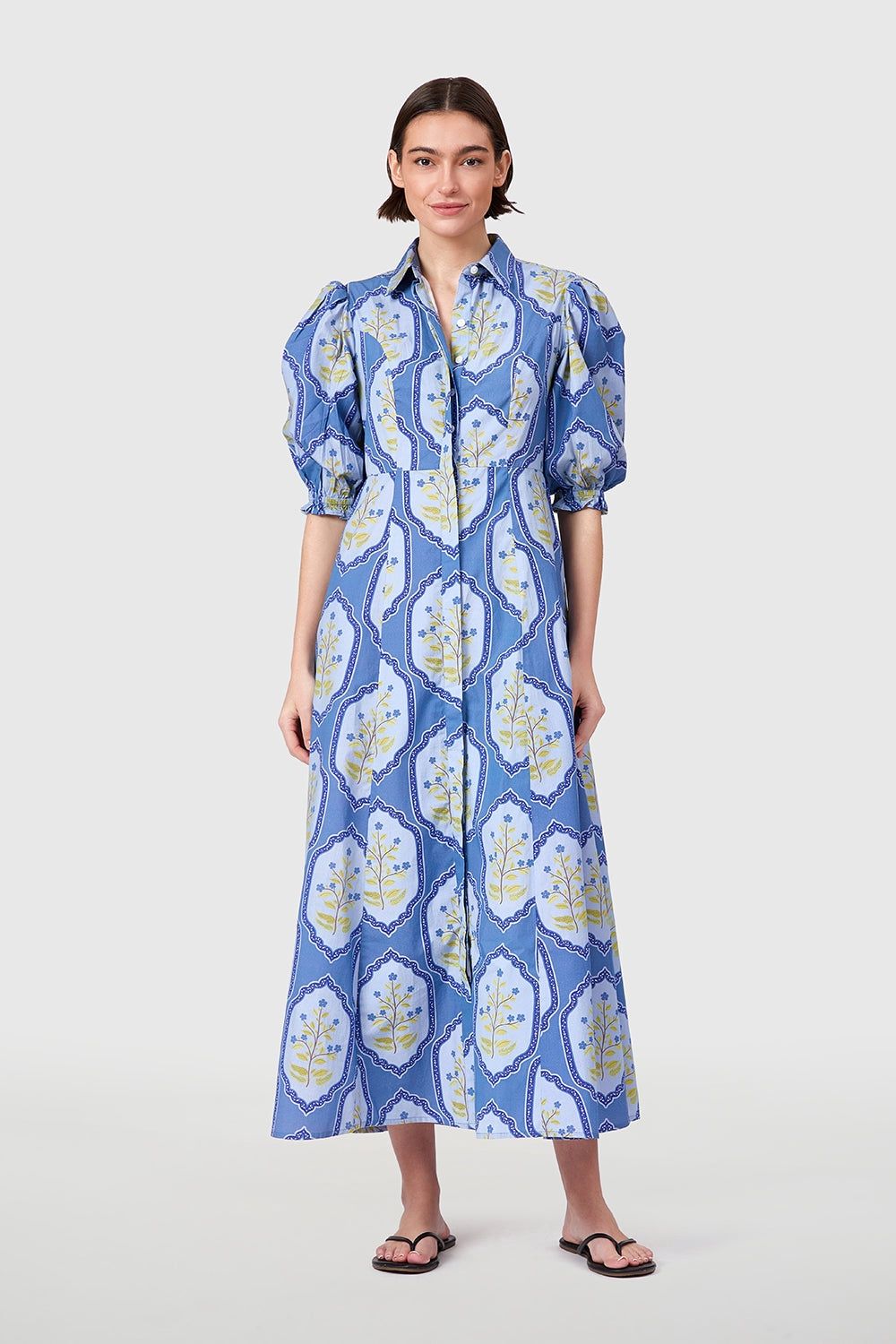 Rosie Shirtdress in Dusty Trellis, Size: XS