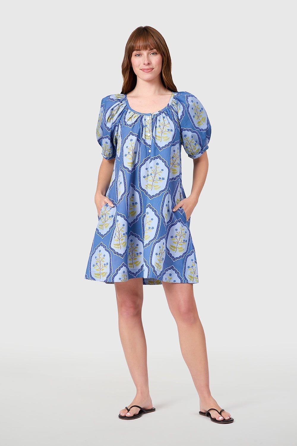 Day Dress in Dusty Trellis, Size: XS