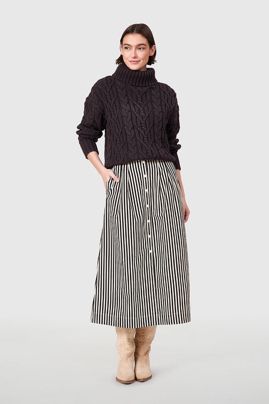 Scout Skirt in Ganache Stripe