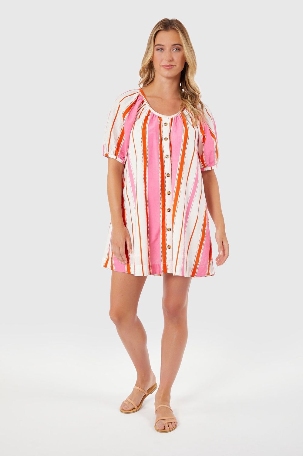 Day Dress in Boardwalk Stripes, Size: XS