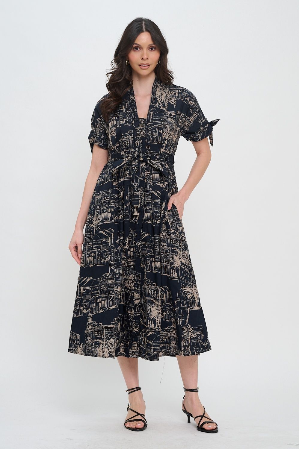 Santorini Midnight Sketch Dress, Size: XS