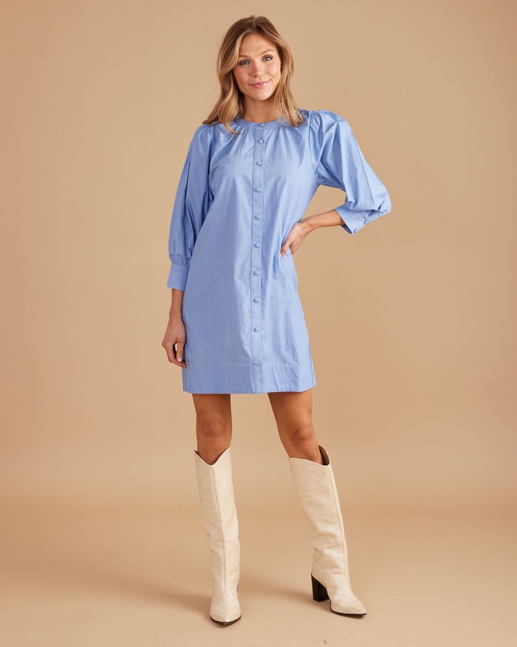 Paloma Dress in Smoke Blue, Size: XS