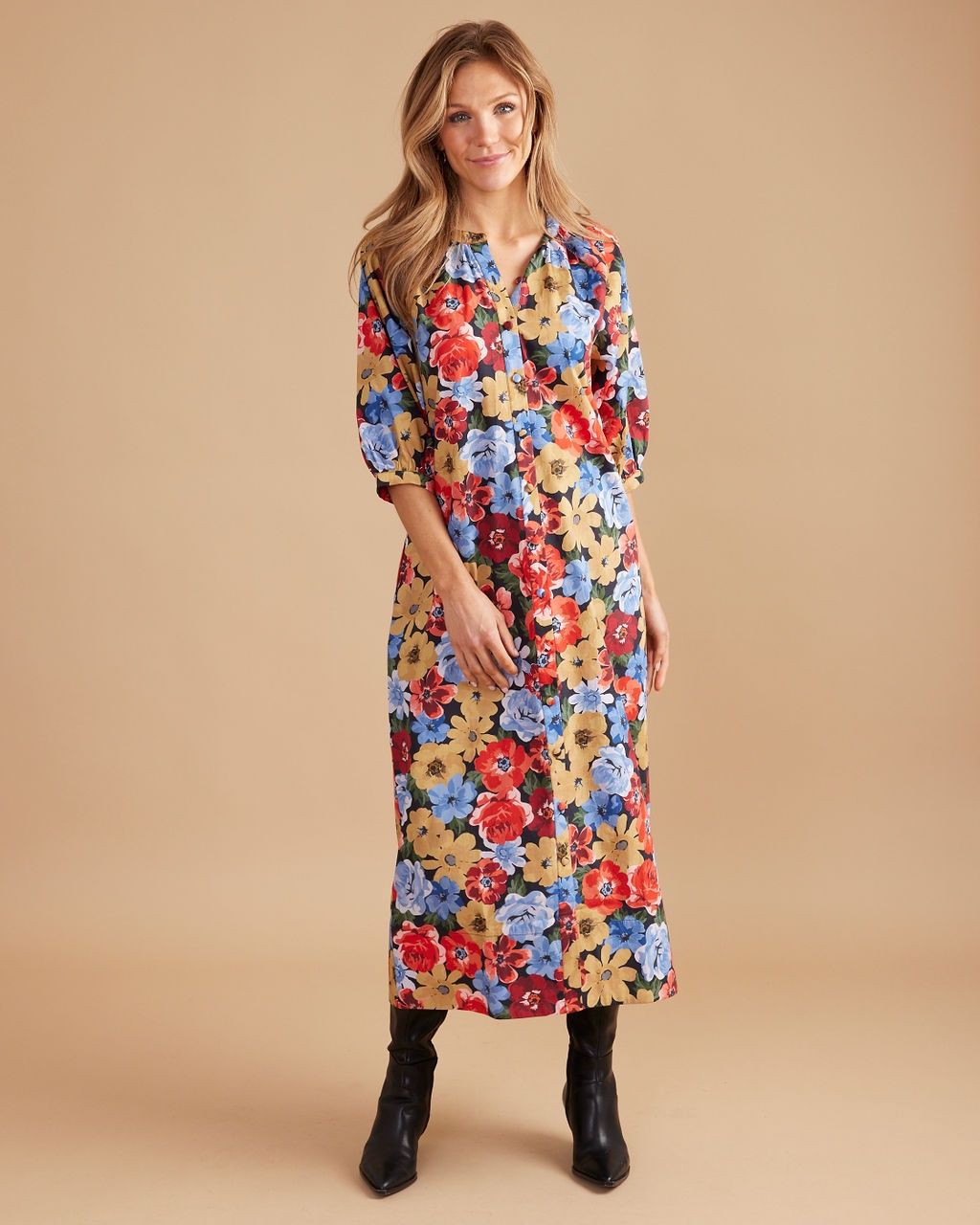 Madeleine Dress in Nocturnal Garden, Size: XS