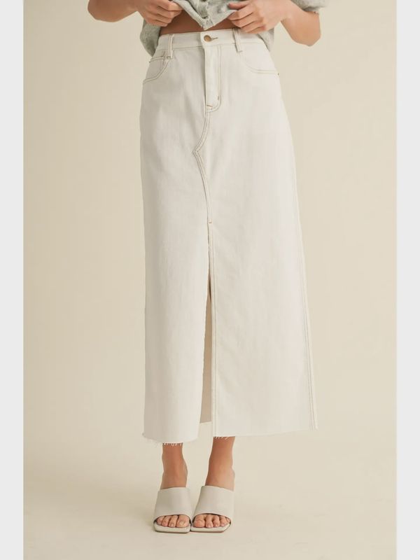 Stitch Detail Maxi Skirt