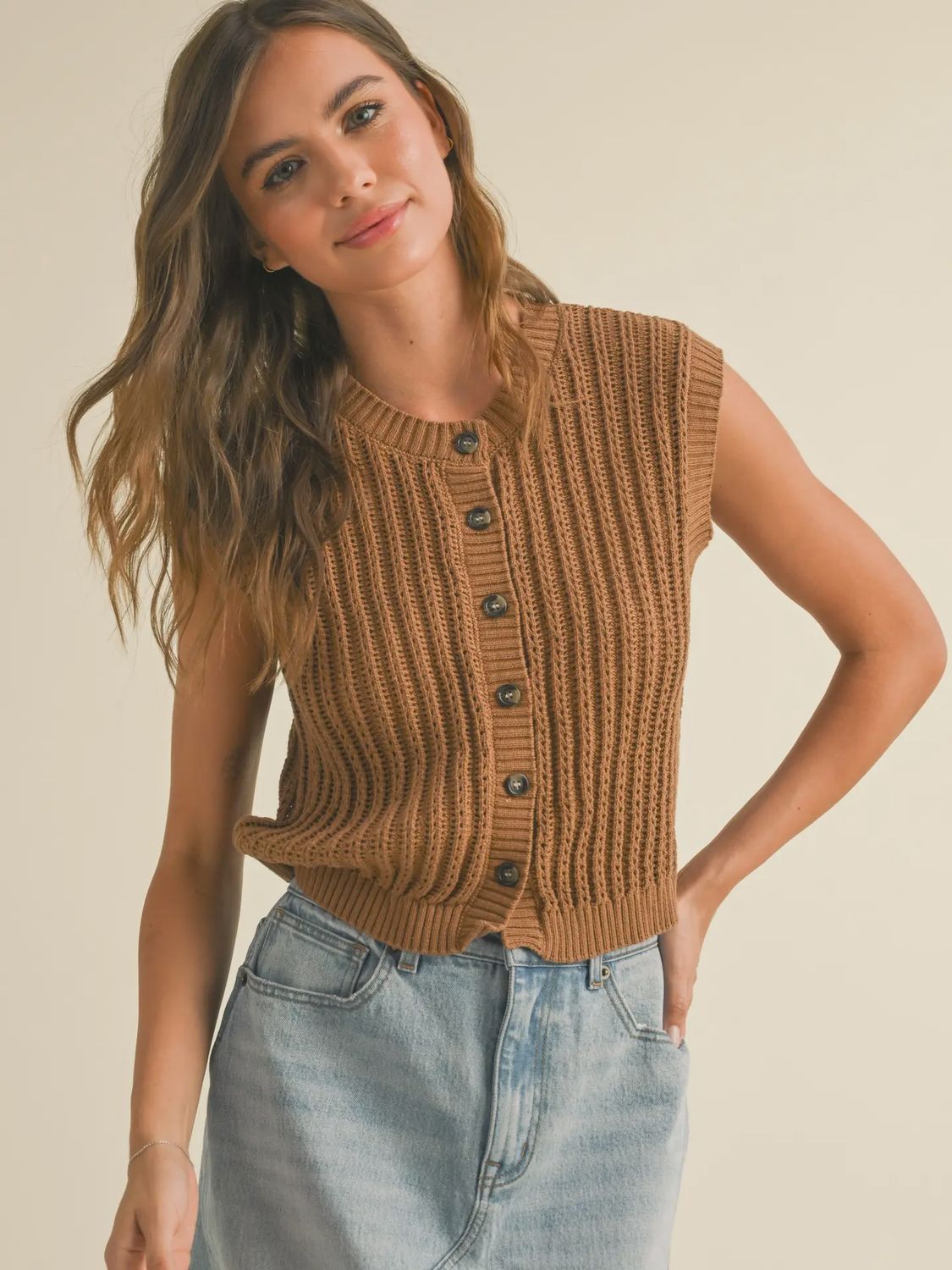 Crochet Vest, Size: Small