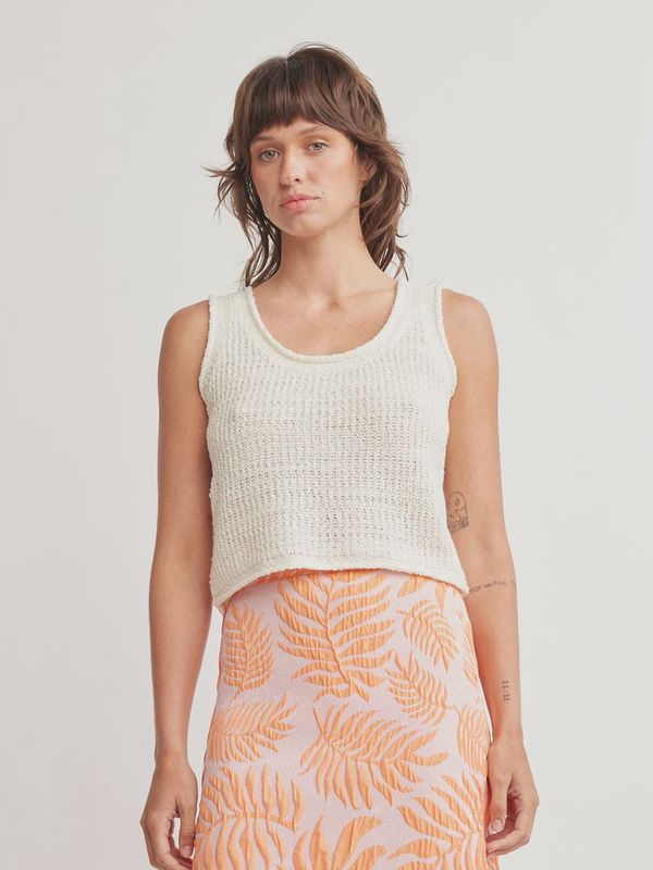 Miles Tank Sweater in Cream