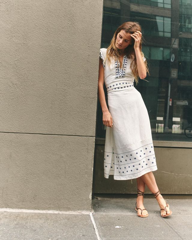 Sofia Belted Dress in Royal Azure