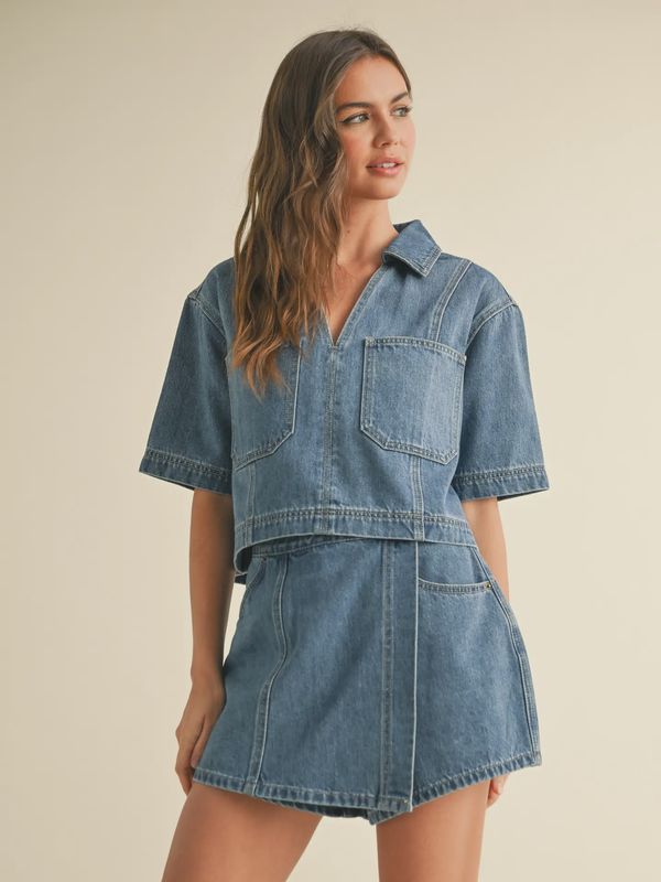 Denim Skort