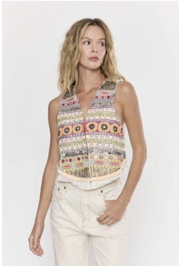 Hazel Embellished Vest, Size: XS