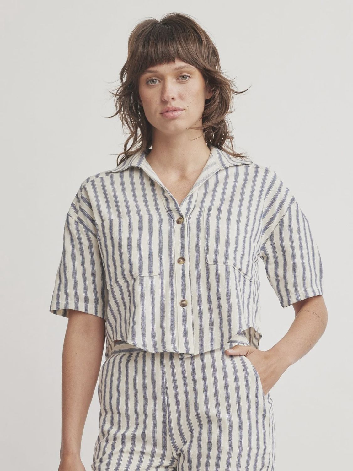 Terri Crop Shirt, Size: XS