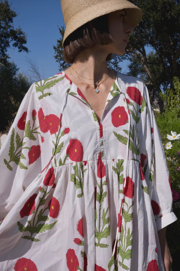 Taj Mini Dress in Red Flower, Size: XS/S