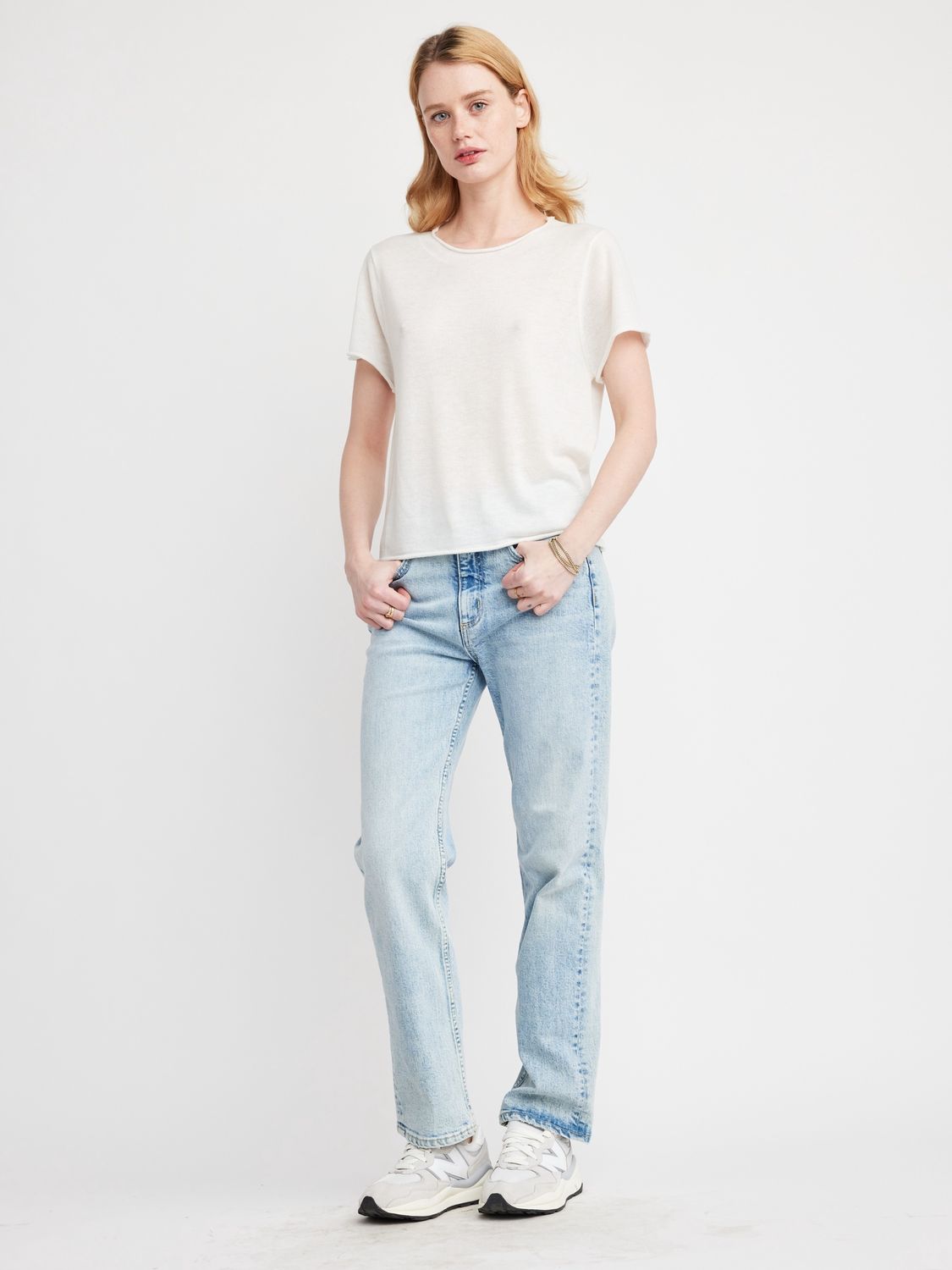 Celine Sweater Tee in White