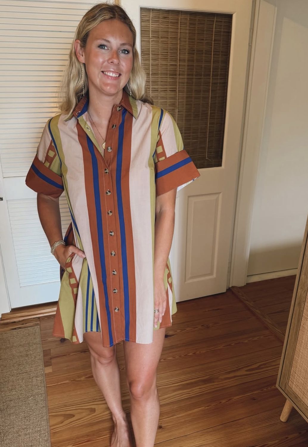 Dock Dress in Maple Stripes, Size: XS