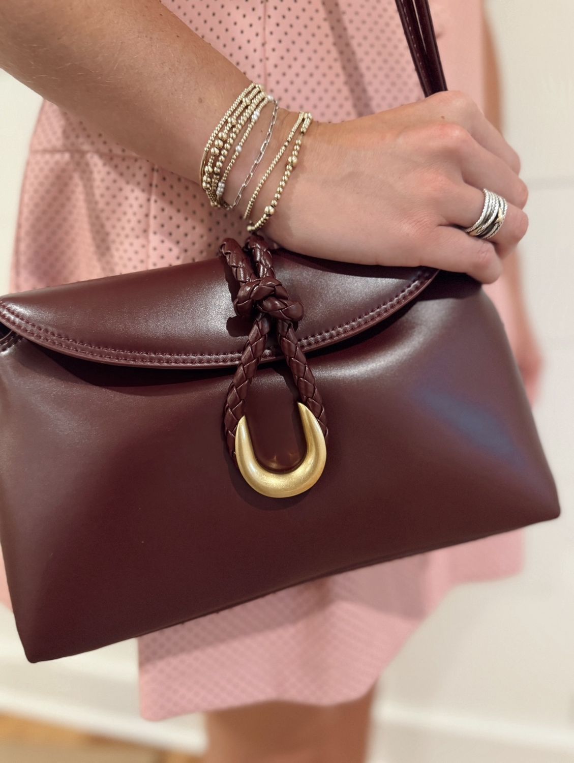 Matilde Clutch, Color: Burgundy