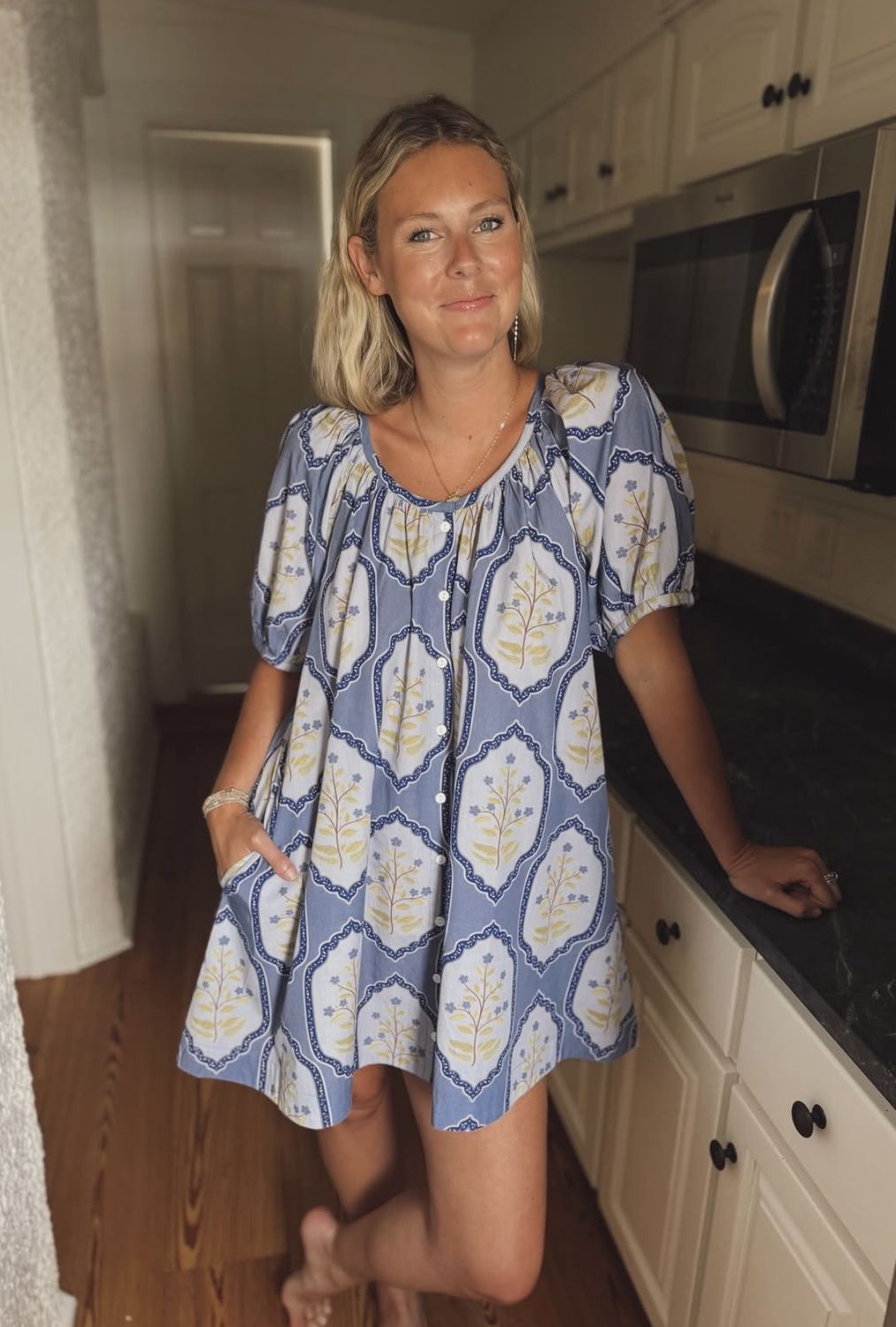 Day Dress in Dusty Trellis, Size: XS