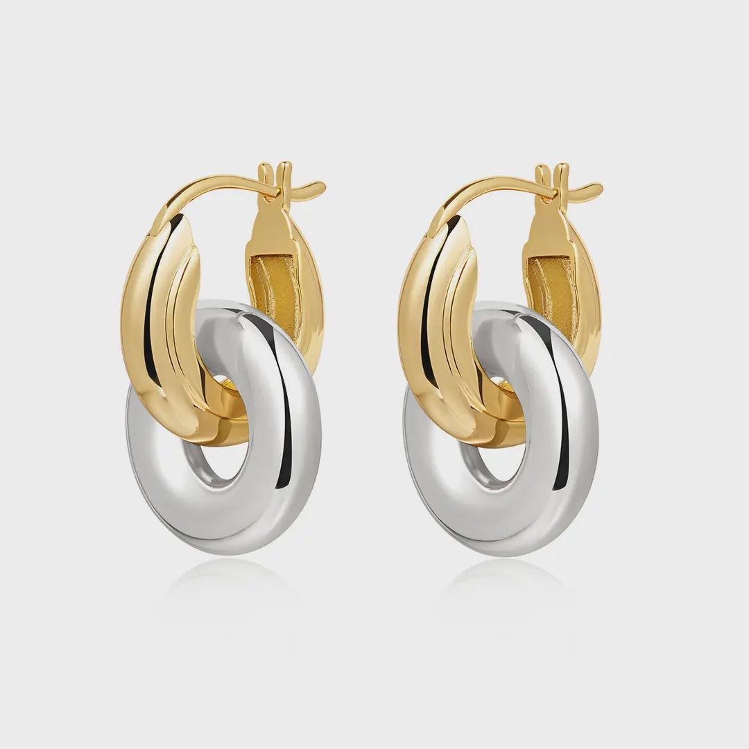 Two-Tone Interlock Hoops