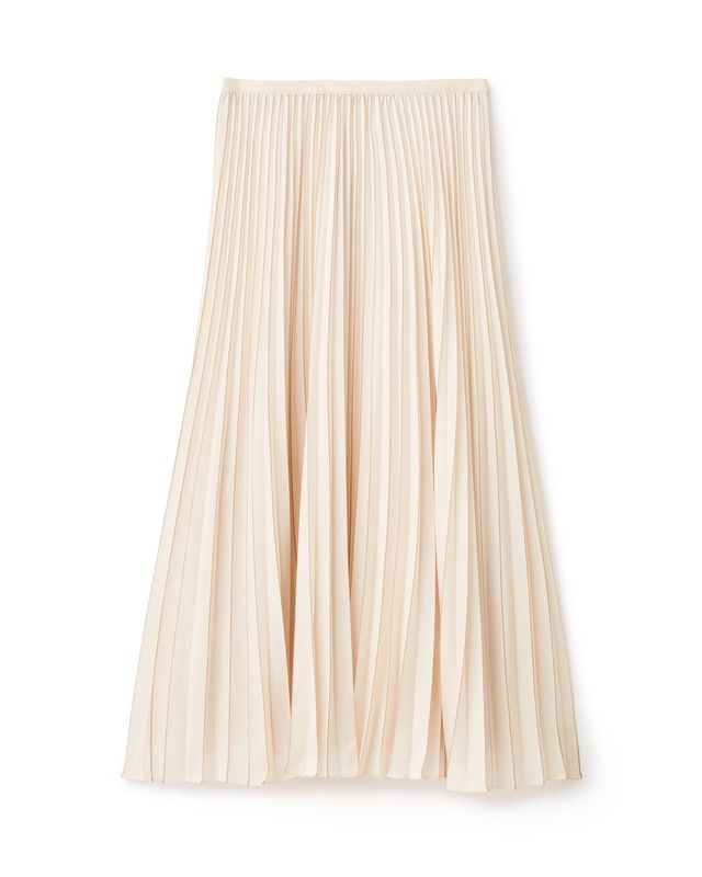 Claudia Pleated Skirt in Ecru