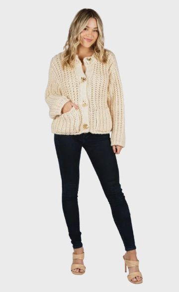 Zelle Cream Sweater, Size: XS