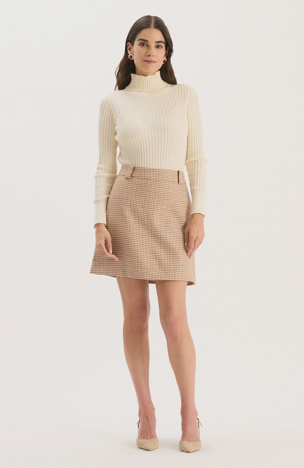 Twiggy Houndstooth Skirt, Size: 4