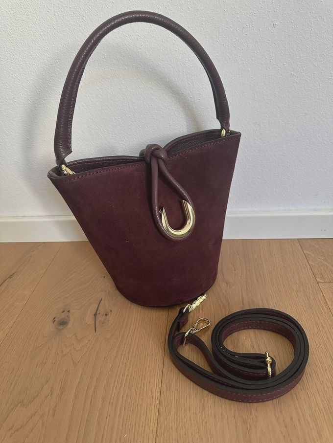 Melissa Suede Bag, Color: Burgundy