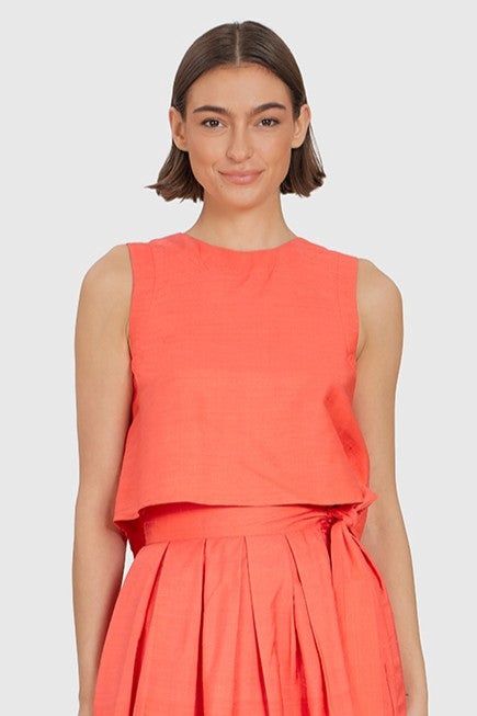 Crop Top in Cranberry, Size: XS