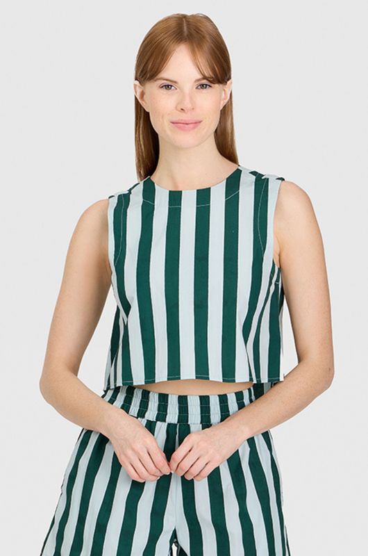 Crop Top in Dunlin Stripes